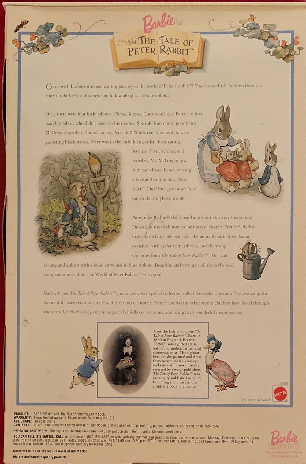 Barbie Collector Edition The Tale Of Peter Rabbit  action figure collectible [Barcode 074299193606] - Main Image 3