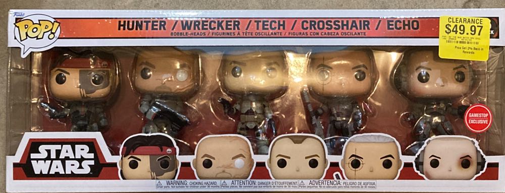 5 Pack Hunter Wrecker Tech Crosshair Echo The Bad Batch - Funko (Star Wars) (Funko Pop!) action figure collectible [Barcode 889698572637] - Main Image 1