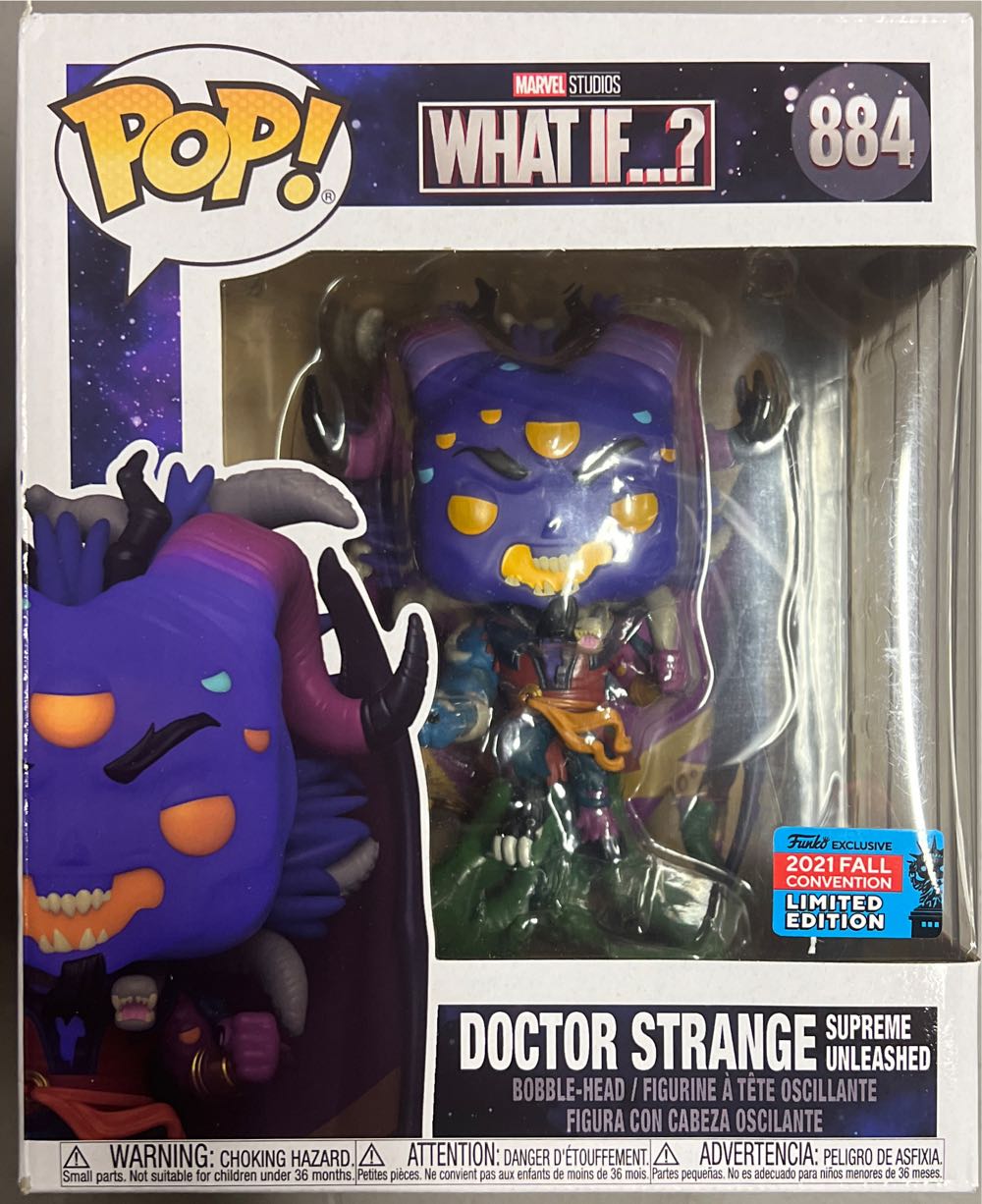 Doctor Strange Funko Pop Marvels What If...?: Doctor Strange Supreme Unleashed # 884 - Funko (Marvels What If...?) (Marvels What If...?) action figure collectible [Barcode 889698555296] - Main Image 3