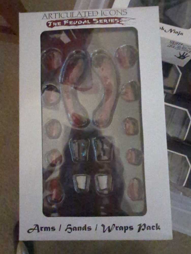 Articulated Icons Arms Hands Wraps Pack Red - The Fwoosh (Articulated Icons The Fuedal Series) action figure collectible [Barcode 494385218172] - Main Image 3