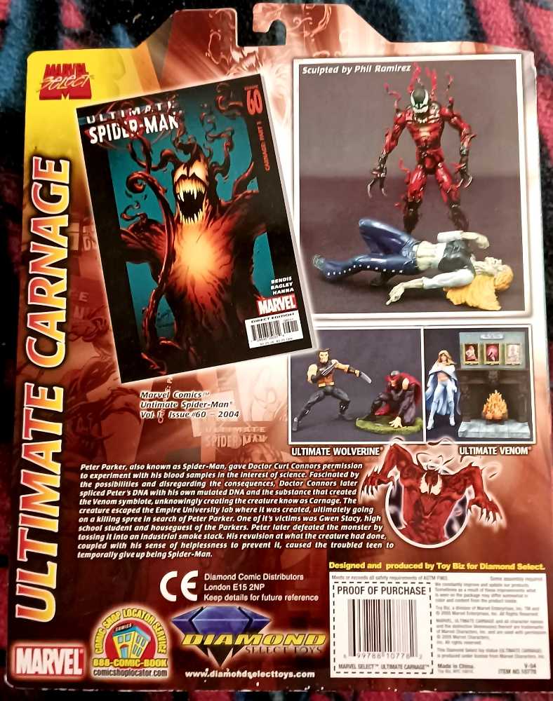 Carnage - Marvel Select (Diamond Select) (Marvel (Spider-man)) action figure collectible [Barcode 699788107782] - Main Image 2