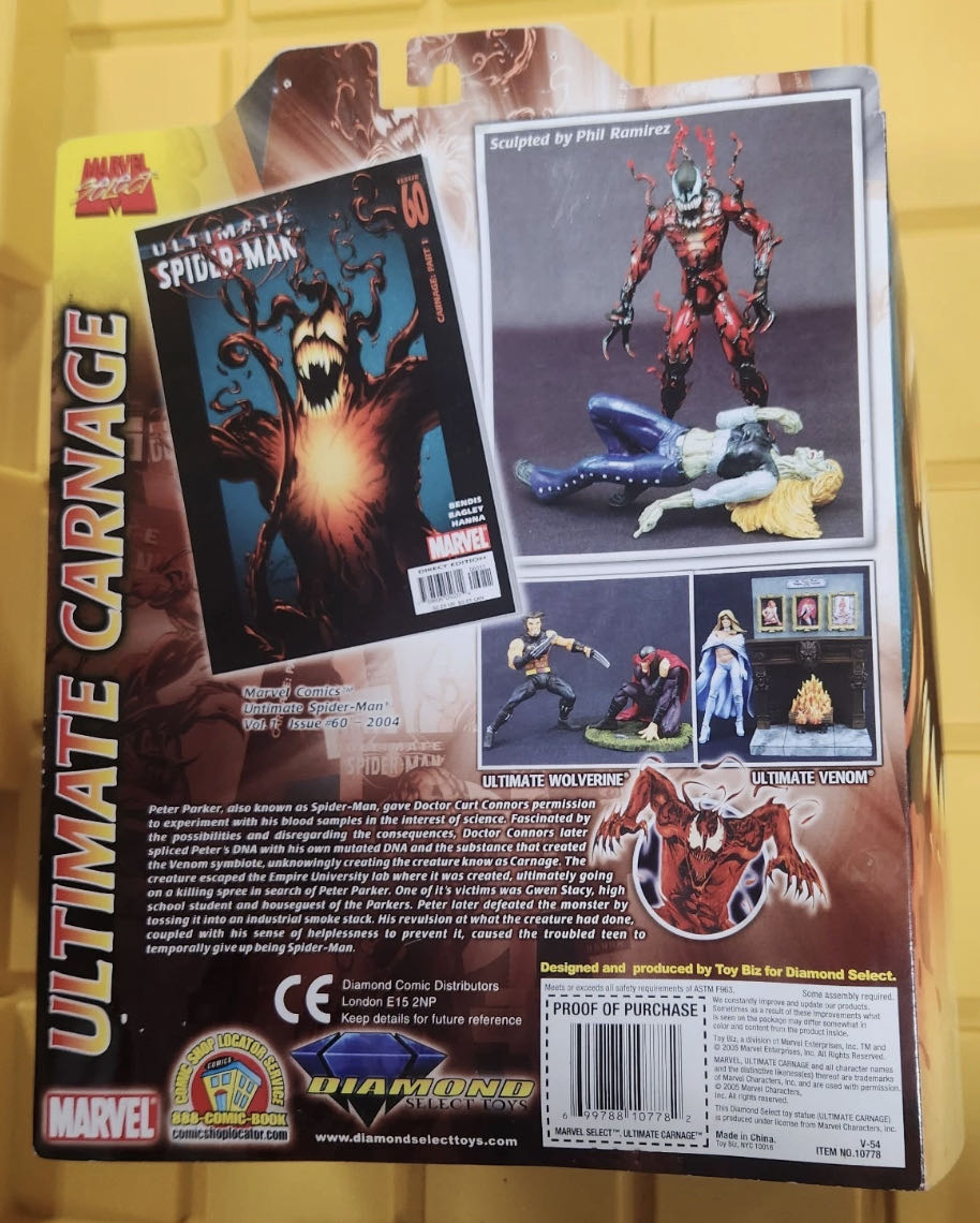 Carnage - Marvel Select (Diamond Select) (Marvel (Spider-man)) action figure collectible [Barcode 699788107782] - Main Image 3