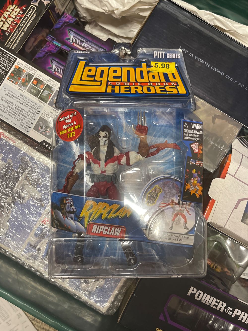 Ripclaw - ToyBiz - Marvel (Legendary Heroes: 6”) action figure collectible [Barcode 883199950024] - Main Image 3