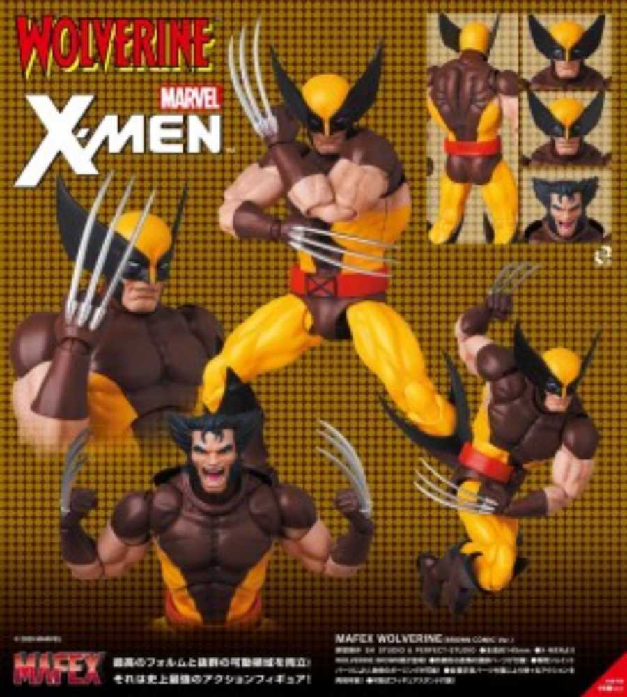 Mafex No. 138 Wolverine (Brown Comic Ver.) Reissue - Medicom Mafex (X-Men) action figure collectible [Barcode 4530956471389] - Main Image 3