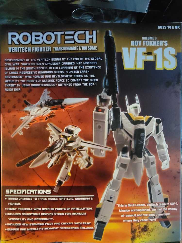 Robotech Roy Folker Veritech Fighter - Toynami (Robotech) action figure collectible [Barcode 819872010020] - Main Image 2
