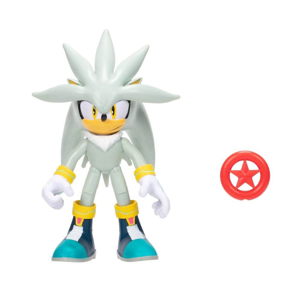 Sonic The Hedgehog Silver 4.5” With Red Star Ring Jakks Latest!! - Jakks Pacific action figure collectible [Barcode 192995412194] - Main Image 2