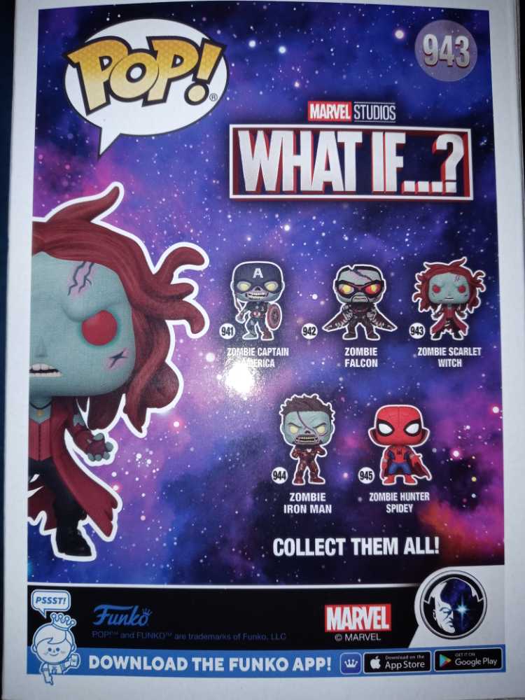 Scarlet Witch Funko What If? 943 Zombie Scarlet Witch - Funko Pop! Television (Marvel What If...?) action figure collectible [Barcode 889698573788] - Main Image 2