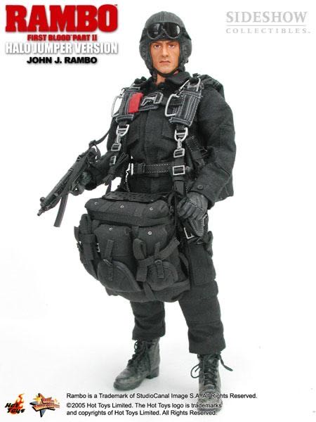 Hot Toys 1/6 Rambo First Blood Part II Halo Jumper John J Rambo - Hot Toys / Sideshow action figure collectible [Barcode 4897011170510] - Main Image 2