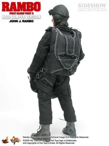 Hot Toys 1/6 Rambo First Blood Part II Halo Jumper John J Rambo - Hot Toys / Sideshow action figure collectible [Barcode 4897011170510] - Main Image 3