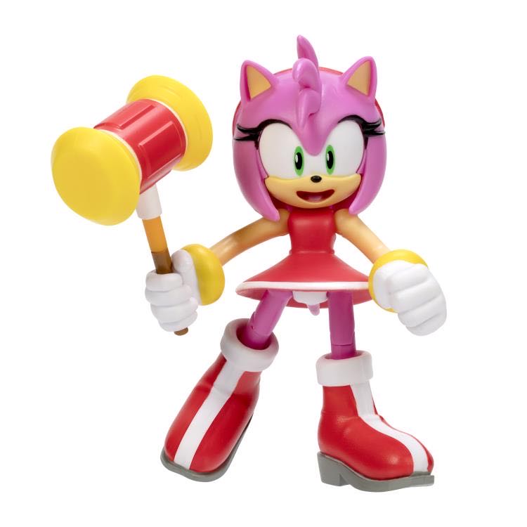 Sonic The Hedgehog 4-inch Action Figure Modern Amy With Hammer Collectible Toy - Jakks Pacific (Sonic) action figure collectible [Barcode 192995409026] - Main Image 2