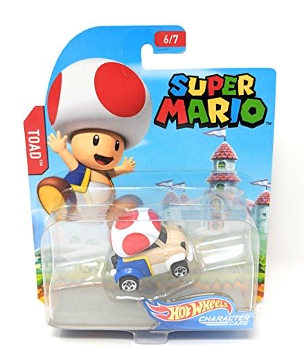 Hot Wheels Super Mario Character Cars Toad Vehicle 6 7  action figure collectible [Barcode 887961559255] - Main Image 1