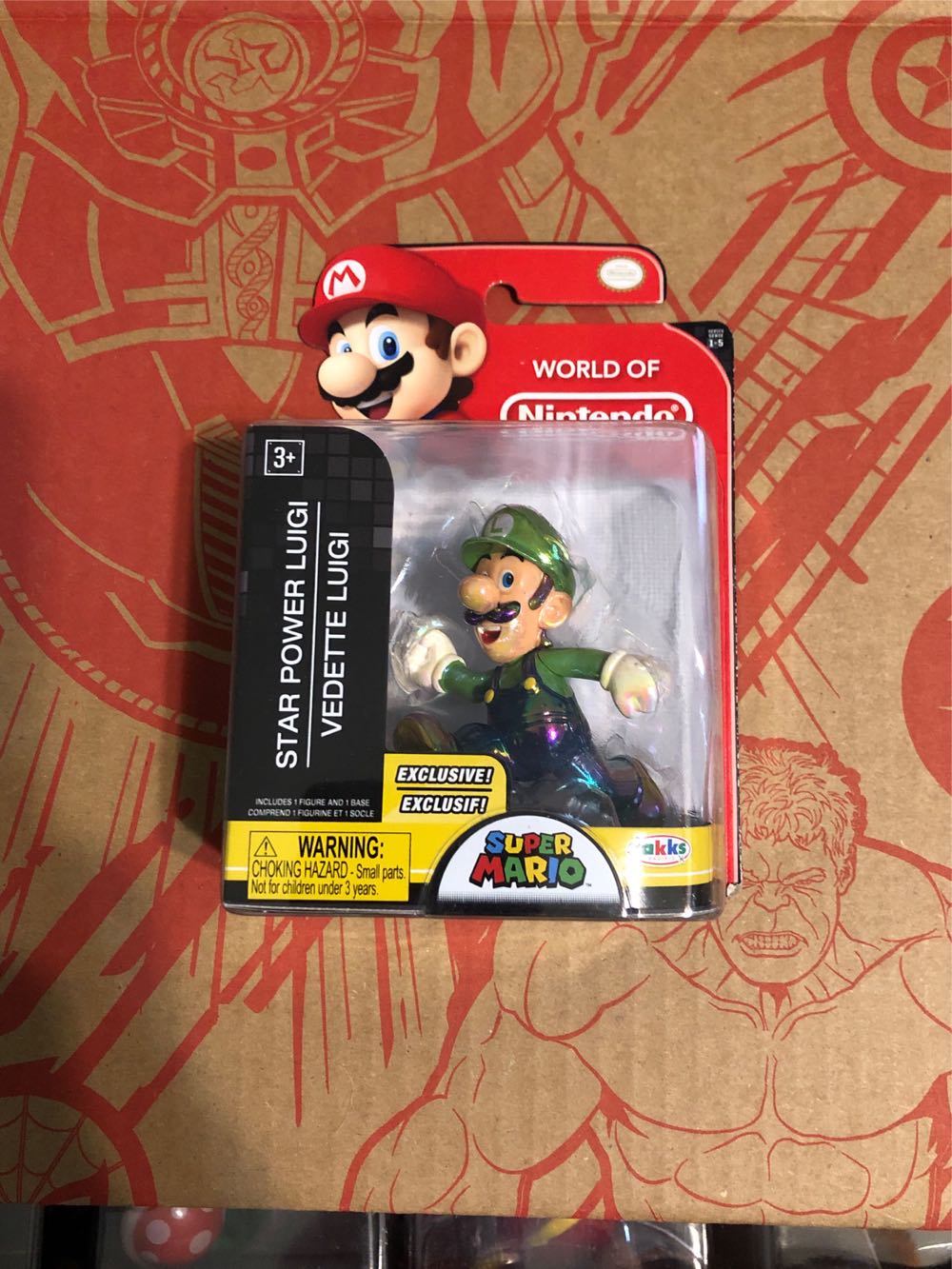 World Of Nintendo Super Mario Series 1 5 Star Power Luigi Cat Toad & Mario Lot  action figure collectible [Barcode 039897488615] - Main Image 2