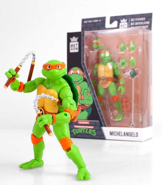 BST AXN TMNT Michelangelo - Fabrique Par (Teenage Mutant Ninja Turtles Nickelodeon) action figure collectible [Barcode 850018355315] - Main Image 3