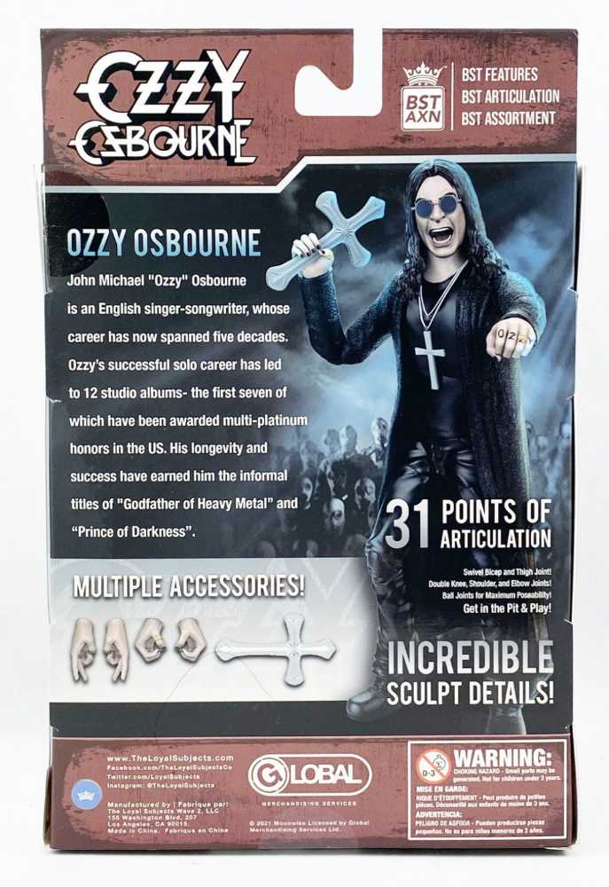 Ozzy Osbourne - BST AXN / The Loyal Subjects (BST AXN) action figure collectible [Barcode 855709008518] - Main Image 2