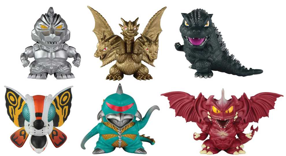 Godzilla: Chibi Figure Six Pack - Bandai (Godzilla) action figure collectible [Barcode 045557979263] - Main Image 2
