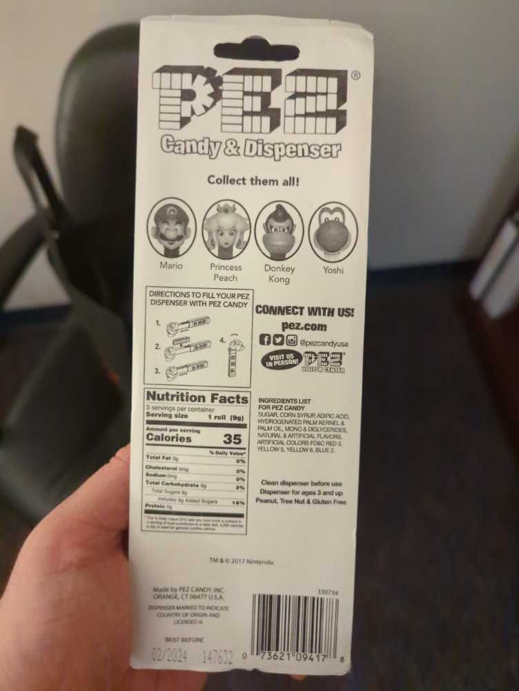 Pez Nintendo Dispenser And Candy Set Each - PEZ (Super Mario PEZ) action figure collectible [Barcode 073621094178] - Main Image 2