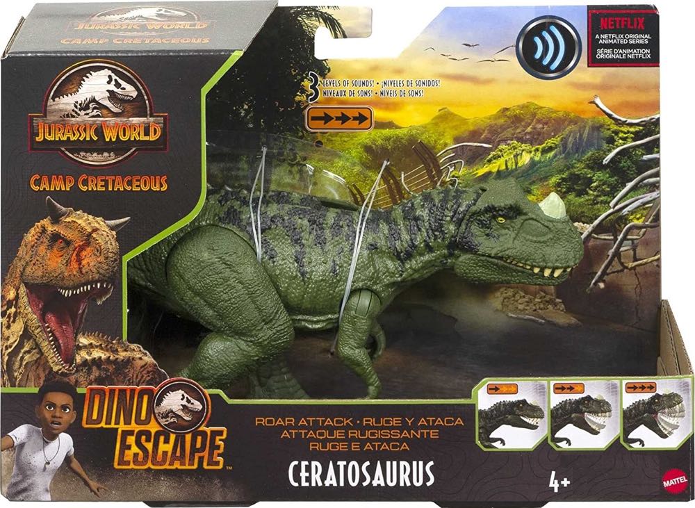 Ceratosaurus - Jurassic World Dino Escape - HCL92  (Jurassic World Camp Cretaceous) action figure collectible [Barcode 194735013364] - Main Image 3