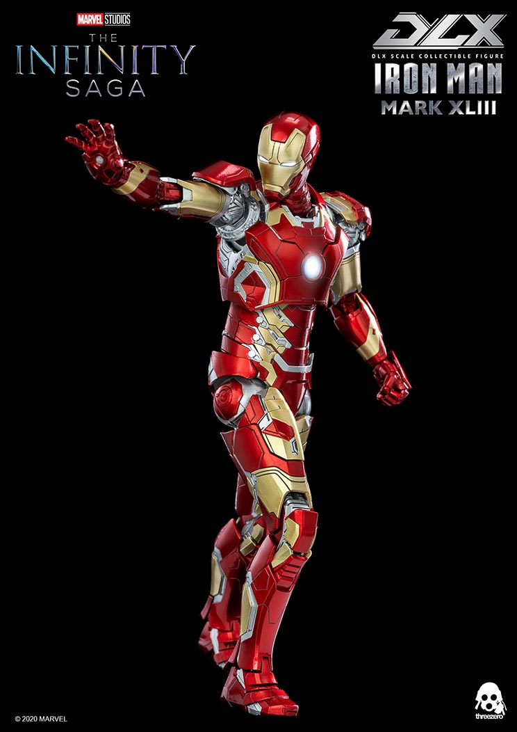 DLX Iron Man Mk 43 XLIII (Avengers: The Infinity Saga DLX) - Threezero (Avengers: The Infinity Saga) action figure collectible [Barcode 4897056203945] - Main Image 10