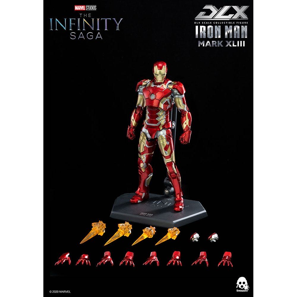 DLX Iron Man Mk 43 XLIII (Avengers: The Infinity Saga DLX) - Threezero (Avengers: The Infinity Saga) action figure collectible [Barcode 4897056203945] - Main Image 2