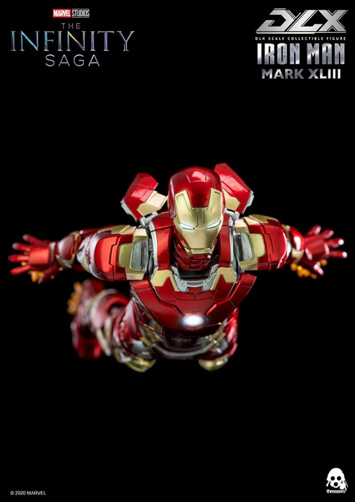 DLX Iron Man Mk 43 XLIII (Avengers: The Infinity Saga DLX) - Threezero (Avengers: The Infinity Saga) action figure collectible [Barcode 4897056203945] - Main Image 5