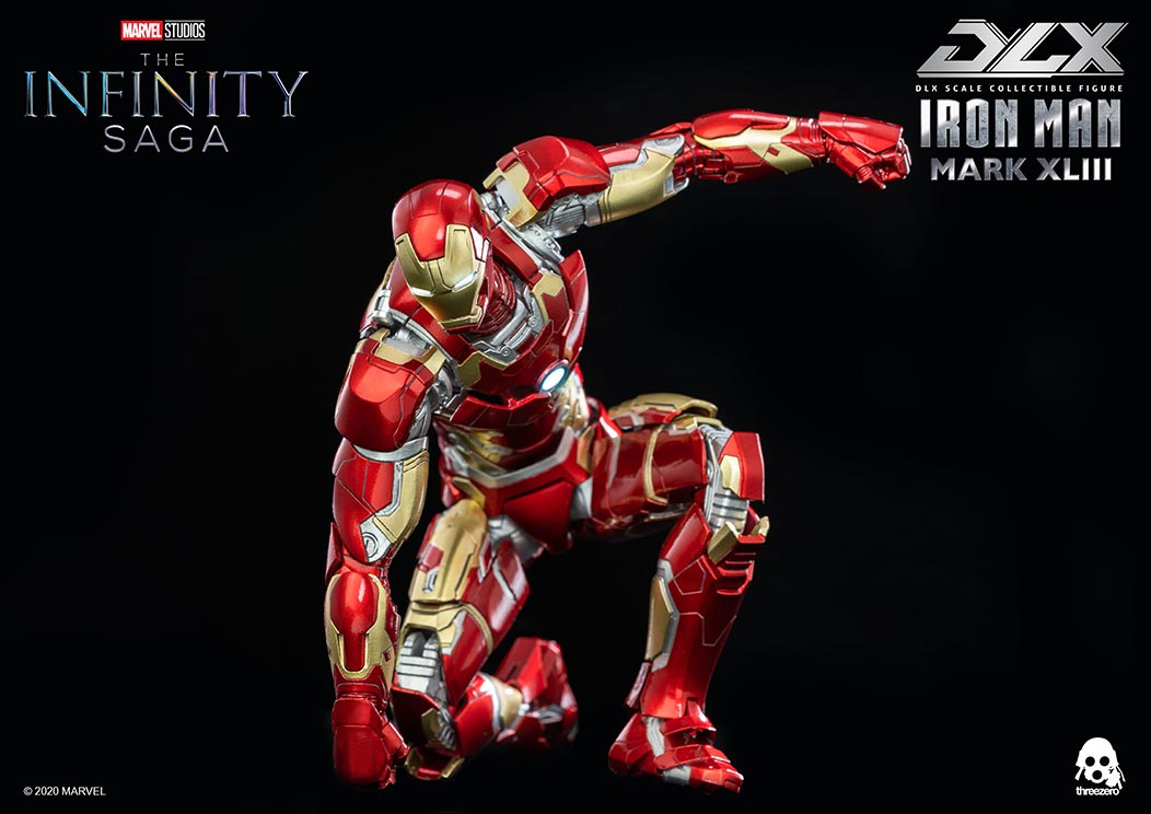 DLX Iron Man Mk 43 XLIII (Avengers: The Infinity Saga DLX) - Threezero (Avengers: The Infinity Saga) action figure collectible [Barcode 4897056203945] - Main Image 6