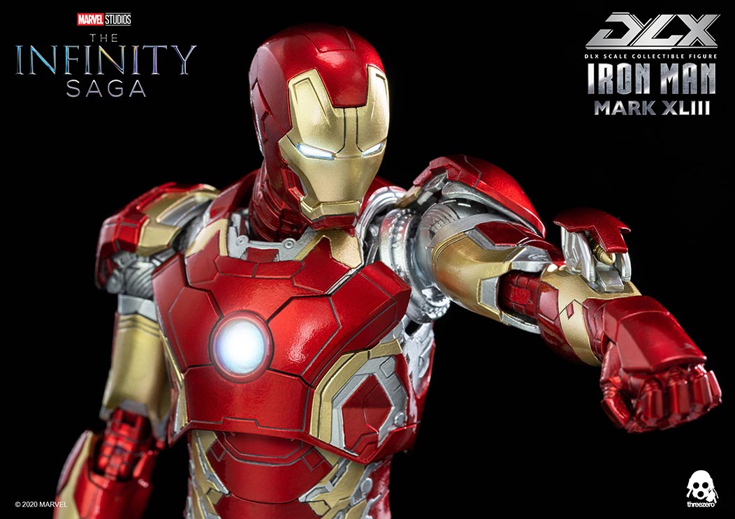 DLX Iron Man Mk 43 XLIII (Avengers: The Infinity Saga DLX) - Threezero (Avengers: The Infinity Saga) action figure collectible [Barcode 4897056203945] - Main Image 7