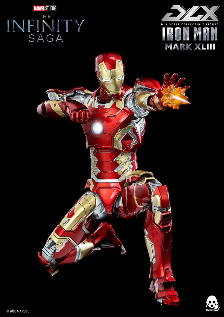 DLX Iron Man Mk 43 XLIII (Avengers: The Infinity Saga DLX) - Threezero (Avengers: The Infinity Saga) action figure collectible [Barcode 4897056203945] - Main Image 9