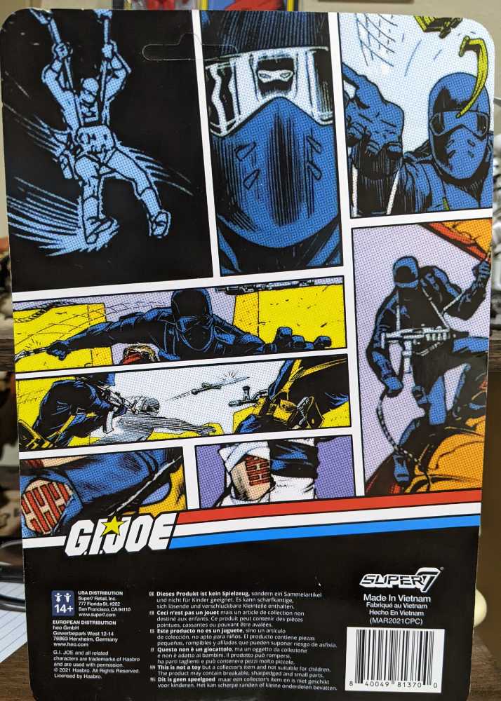 Snake Eyes (Comic) - Super7 (G.I. Joe) action figure collectible [Barcode 840049813700] - Main Image 2