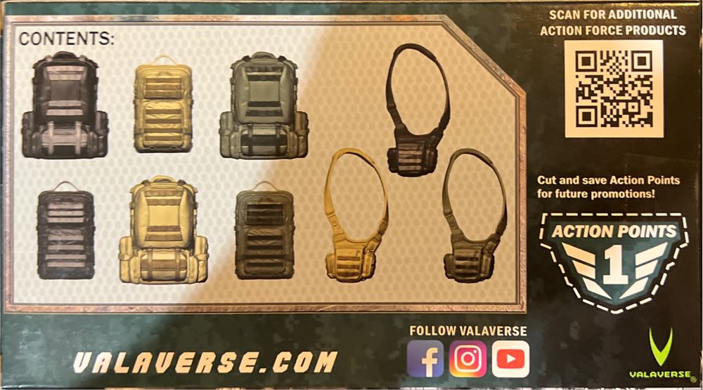Valaverse Backpacks Gear Set - Valverse (Action Force Series 1 Accessories Backpacks Gear Set) action figure collectible [Barcode 618952266780] - Main Image 2