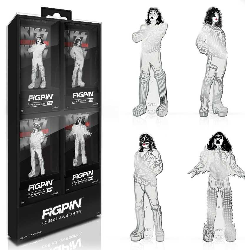 KISS (Double Platinum) 4 Piece Set Limited Edition - FigPin (FiGPiN: KISS) action figure collectible [Barcode 856481008277] - Main Image 2