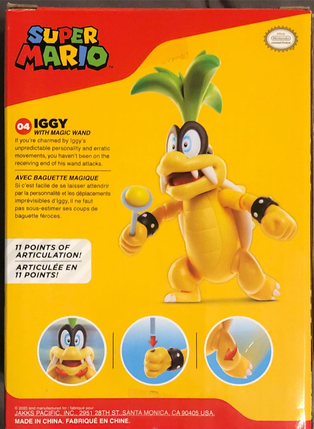 Mario Figure: Iggy With Magic Wand 04 World Of Nintendo Super Mario Iggy W Magic Wand  action figure collectible [Barcode 192995406063] - Main Image 2