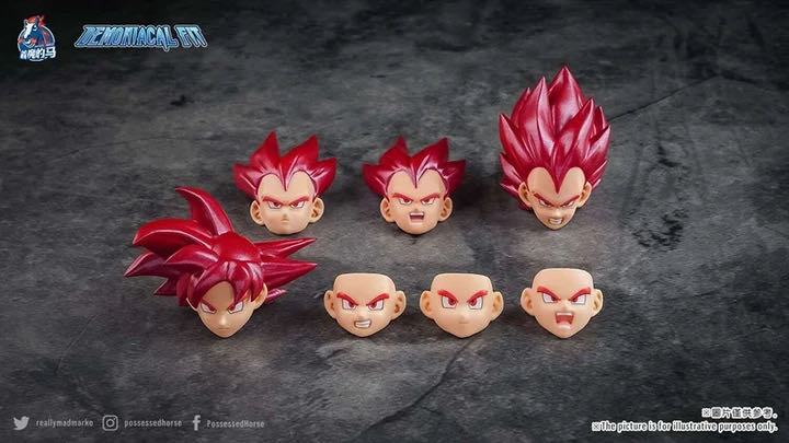 Goku & Vegeta Super Saiyan God Hair Kit - Demoniacal Fit (Possessed Horse) (DBS) action figure collectible - Main Image 2