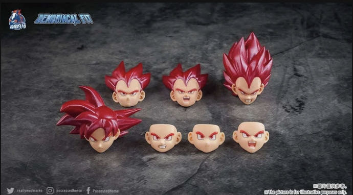 Goku & Vegeta Super Saiyan God Hair Kit - Demoniacal Fit (Possessed Horse) (DBS) action figure collectible - Main Image 3