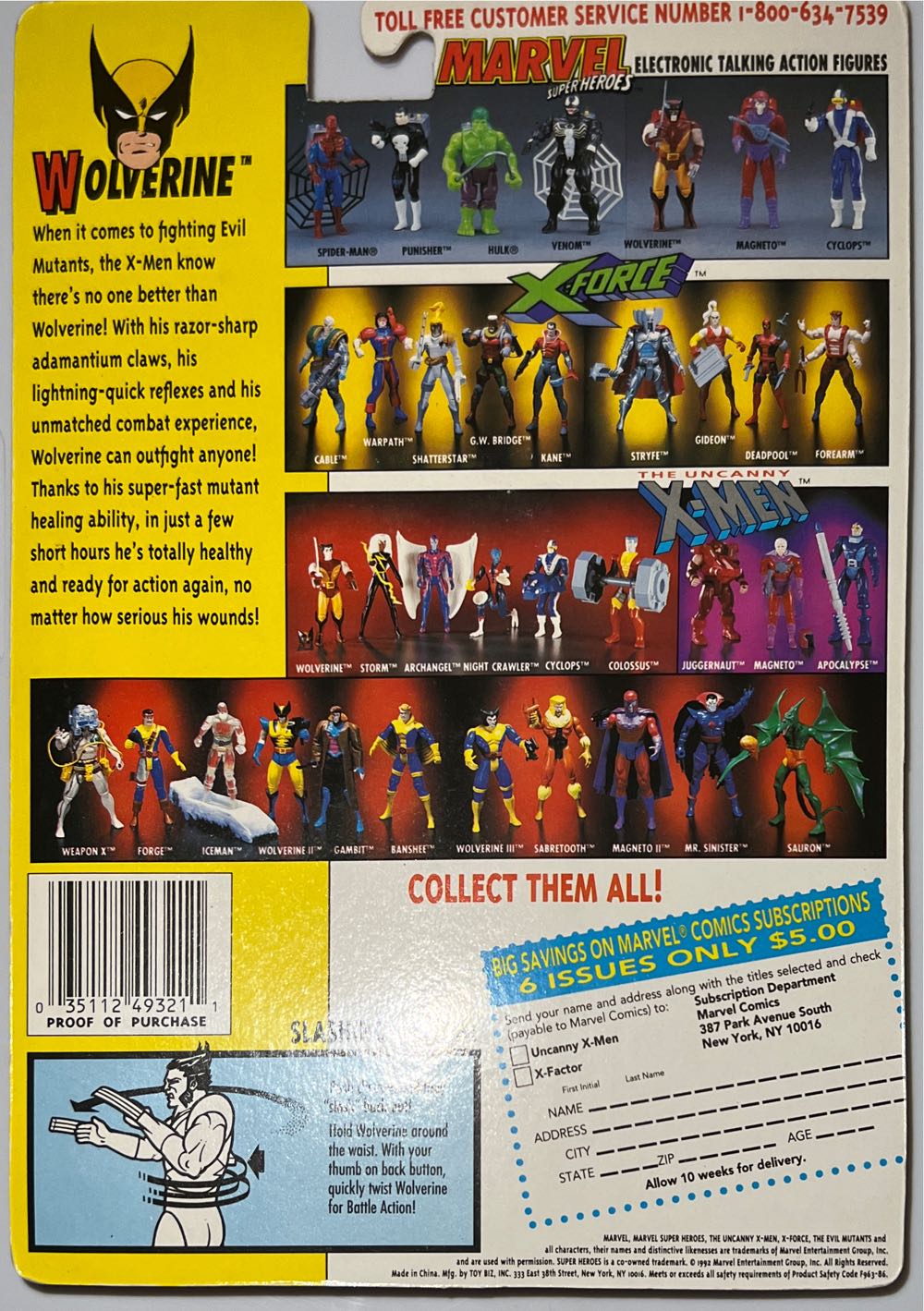 Wolverine (3rd Edition) - Toybiz (X-Men) action figure collectible - Main Image 2