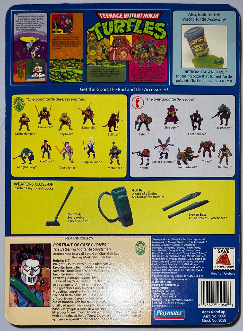 Casey Jones (unpunched) - Playmates Toys action figure collectible - Main Image 2