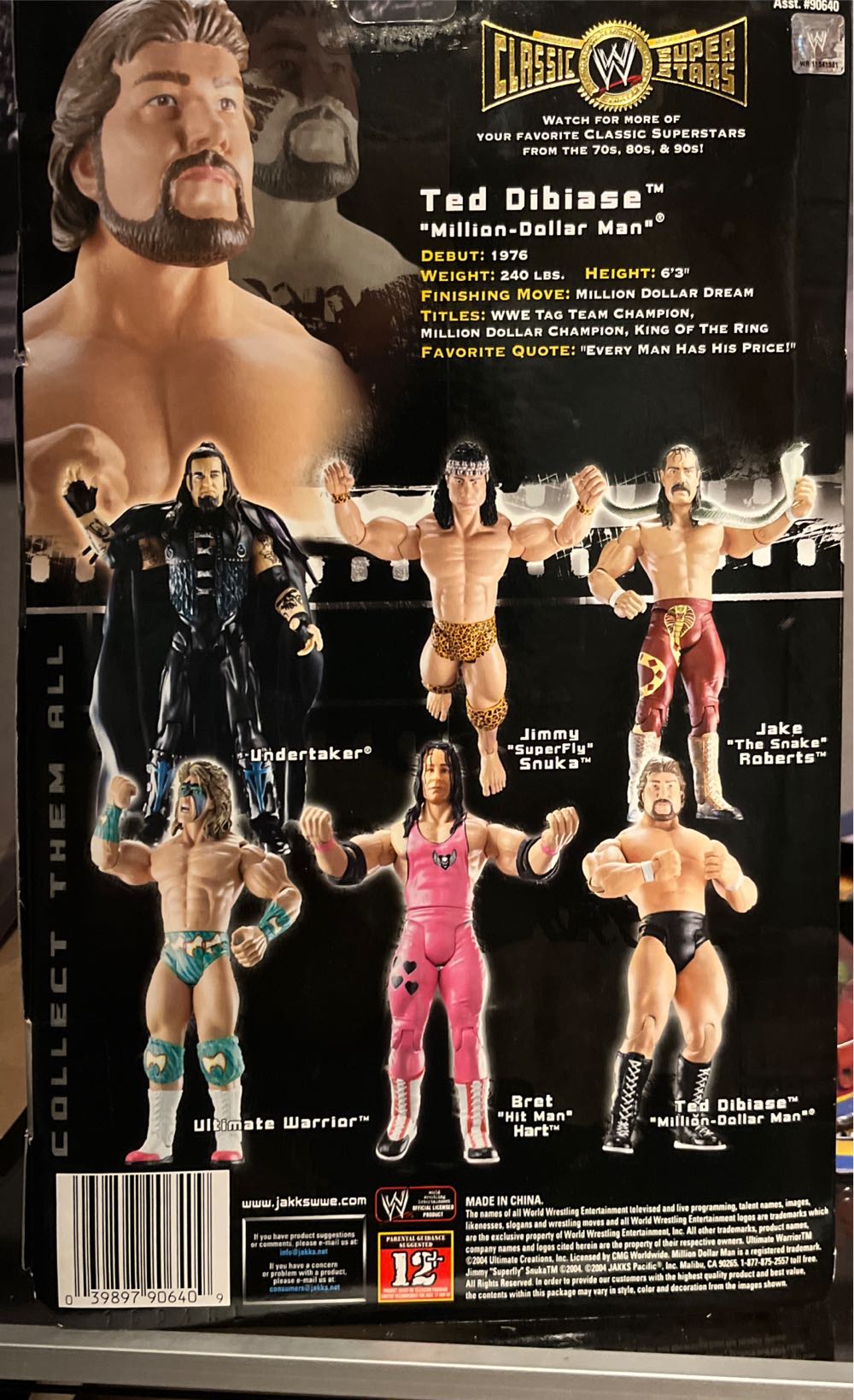 Million Dollar Man Ted Dibiase - Jakks Pacific (Classic Superstars) action figure collectible [Barcode 039897906409] - Main Image 2