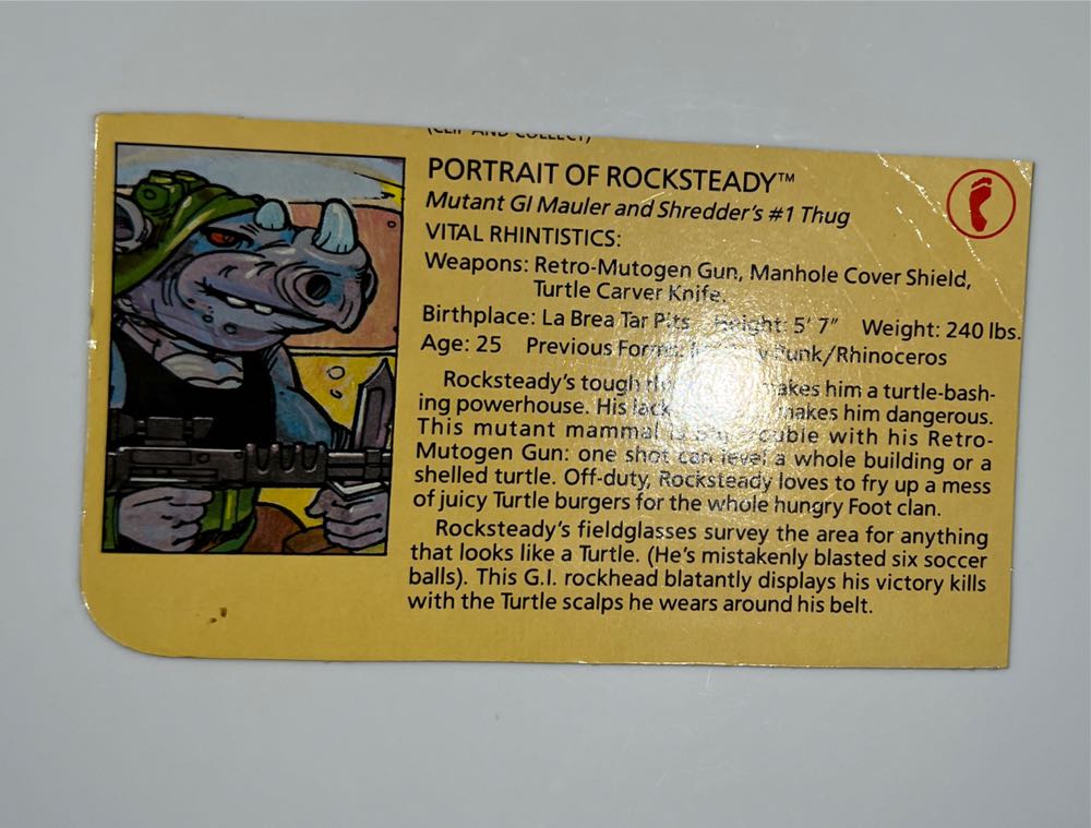 Rocksteady (Soft Head) - Playmates (Teenage Mutant Ninja Turtles (1988)) action figure collectible - Main Image 4