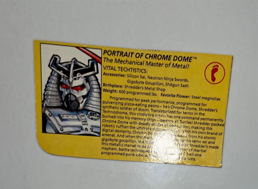 1991 Chrome Dome - Playmates Toys (Teenage Mutant Ninja Turtles) action figure collectible - Main Image 2