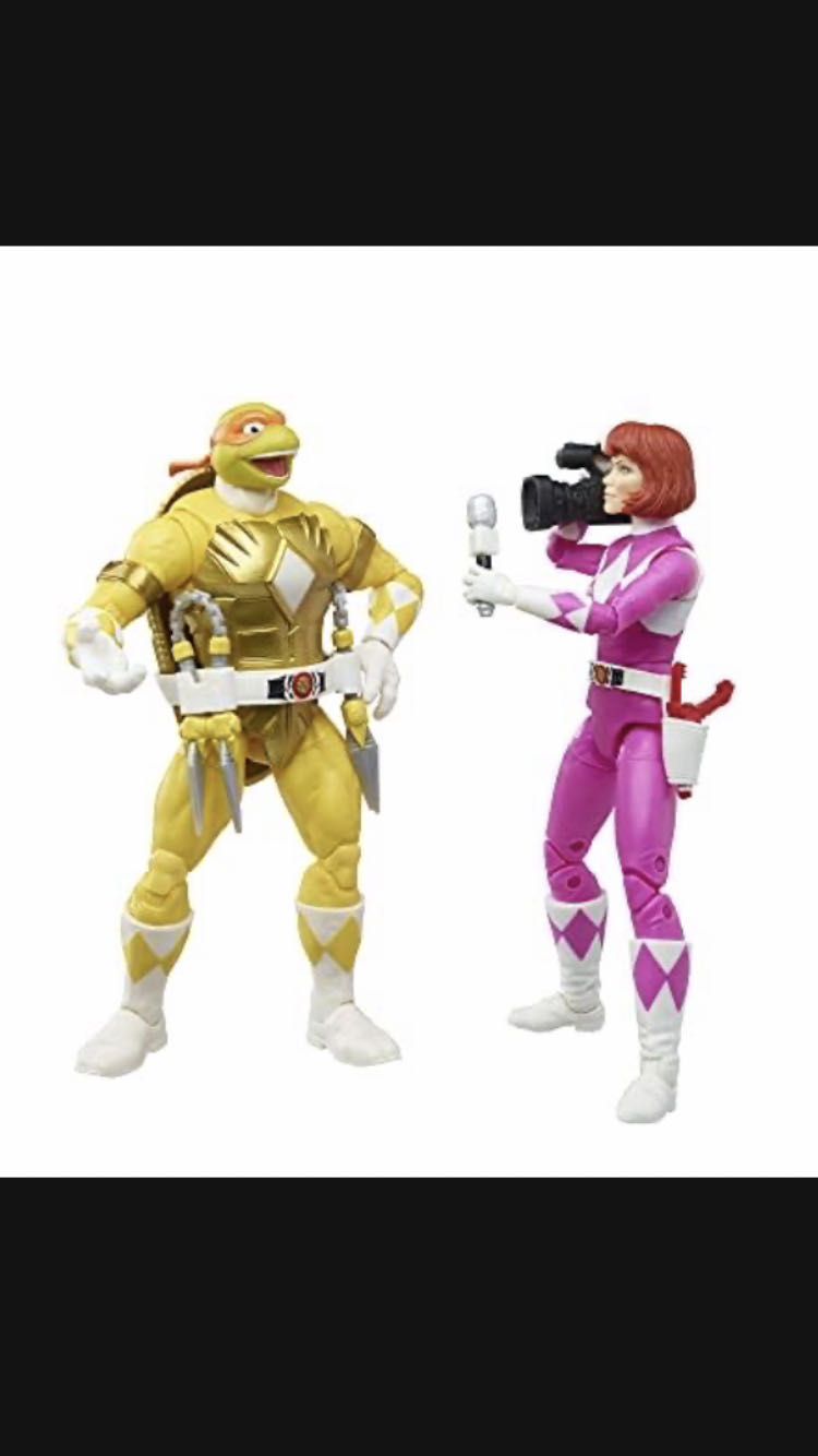 Mighty Morphin Power Rangers Power Rangers X TMNT Morphed April O’Neil & Morphed Michelangelo - Hasbro (Power Rangers Lightning Collection) action figure collectible [Barcode 5010993861637] - Main Image 3