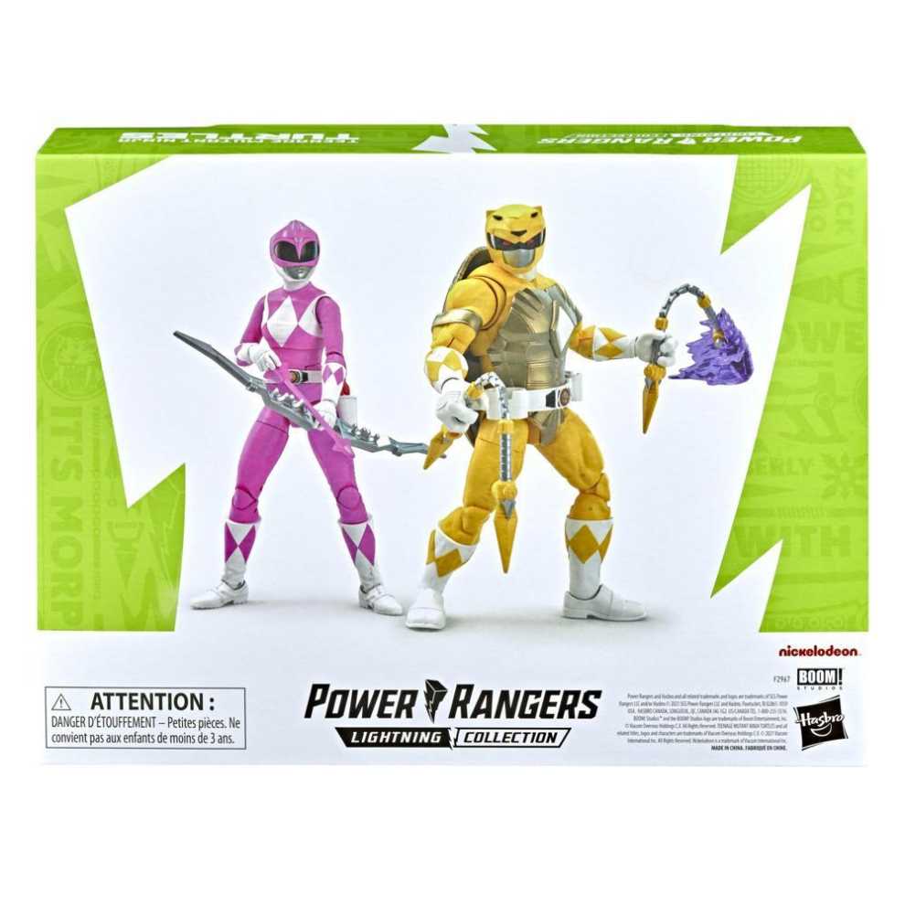 Mighty Morphin Power Rangers Power Rangers X TMNT Morphed April O’Neil & Morphed Michelangelo - Hasbro (Power Rangers Lightning Collection) action figure collectible [Barcode 5010993861637] - Main Image 4