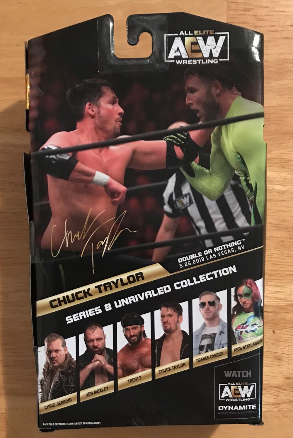 AEW: Chuck Taylor - Jazwares (AEW Unrivaled Collection Series 8) action figure collectible [Barcode 191726393719] - Main Image 2
