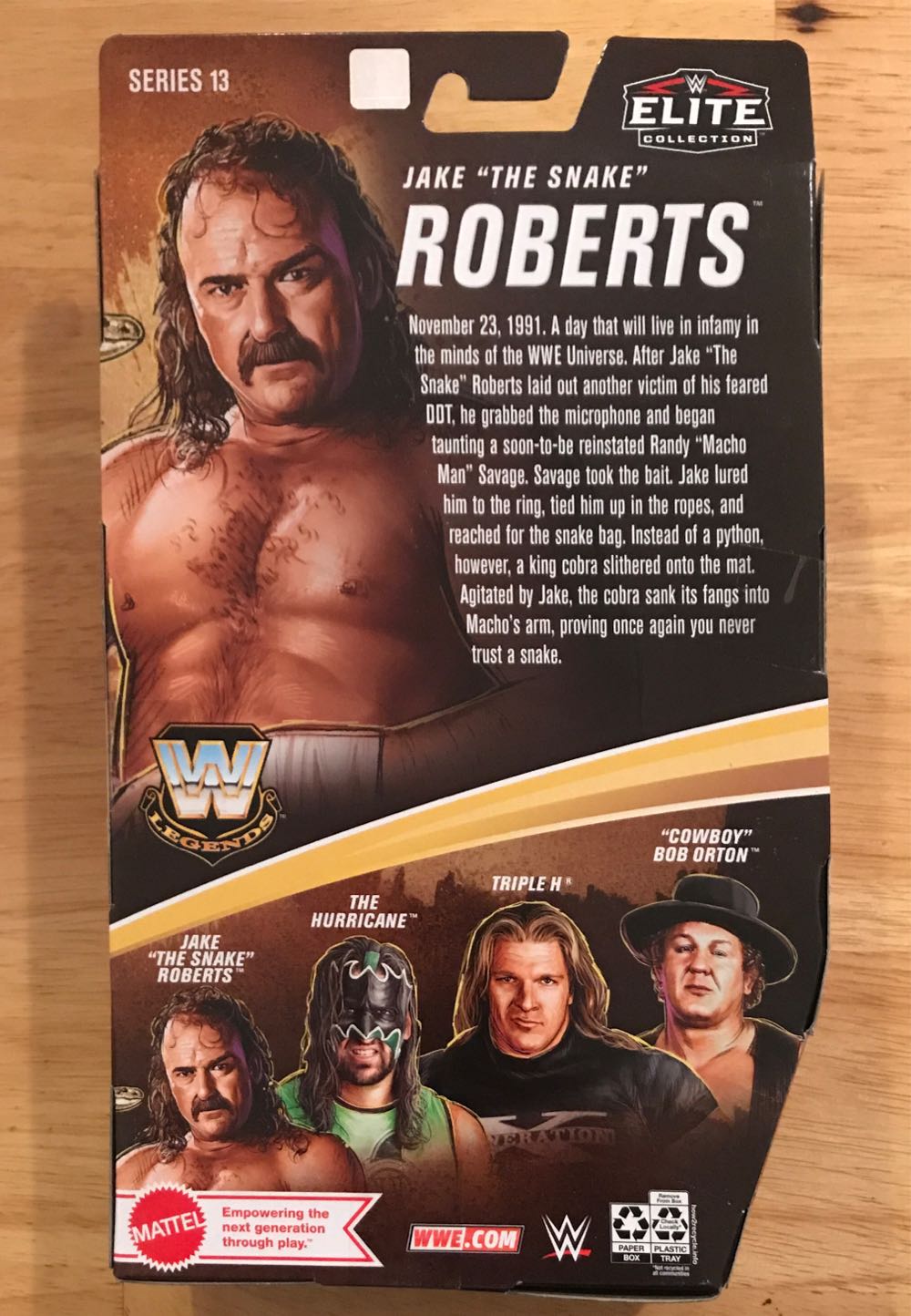 Jake ”The Snake” Roberts: WWE Legends (Series 13) - Mattel (WWE Mattel Elite Legends Series 13) action figure collectible [Barcode 194735027040] - Main Image 2