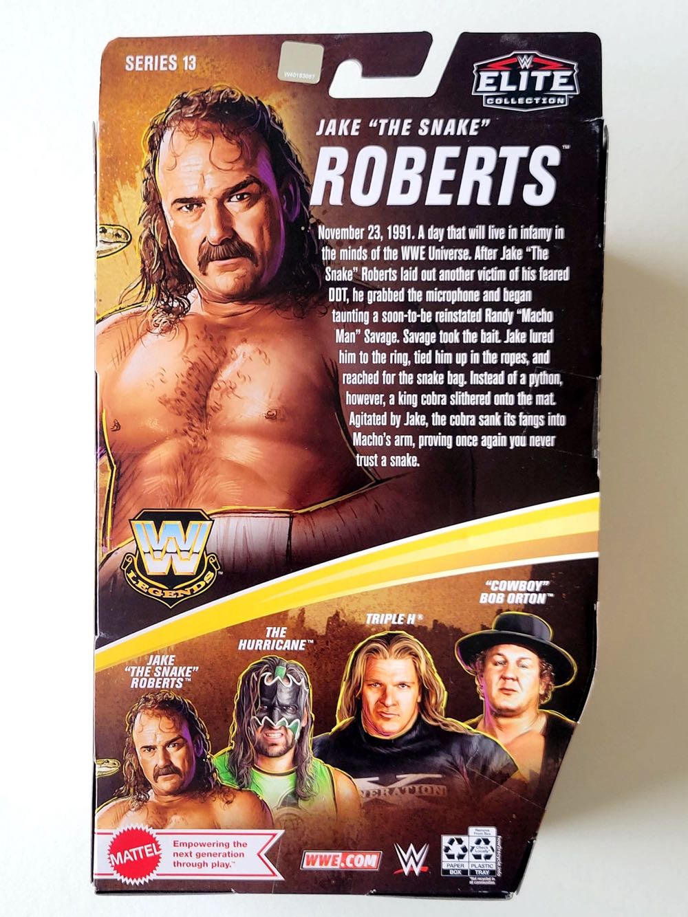 Jake ”The Snake” Roberts: WWE Legends (Series 13) - Mattel (WWE Mattel Elite Legends Series 13) action figure collectible [Barcode 194735027040] - Main Image 4