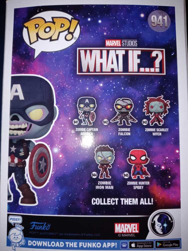 Funko What If? 941 Zombie Captain America - Funko Pop! Television (Marvel What If...?) action figure collectible [Barcode 889698573757] - Main Image 2
