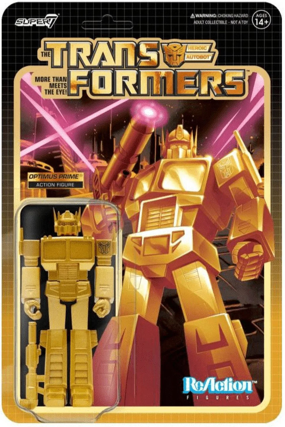 Optimus Prime (Golden Lagoon) - Super7 (Transformers: Reaction) action figure collectible [Barcode 840049813564] - Main Image 3