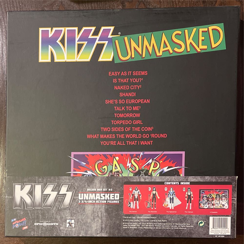 Kiss Unmasked Set #2 - Bif Bang Pow! action figure collectible [Barcode 840417104492] - Main Image 2