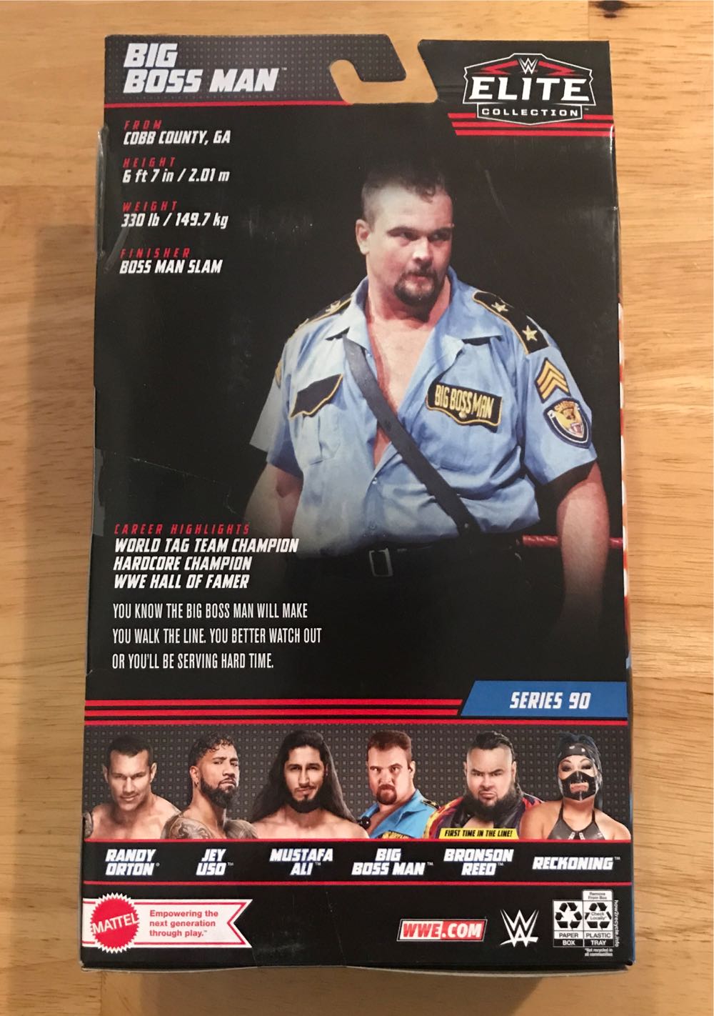 Big Boss Man - Mattel (WWE Elite Series #90) action figure collectible [Barcode 194735021949] - Main Image 2