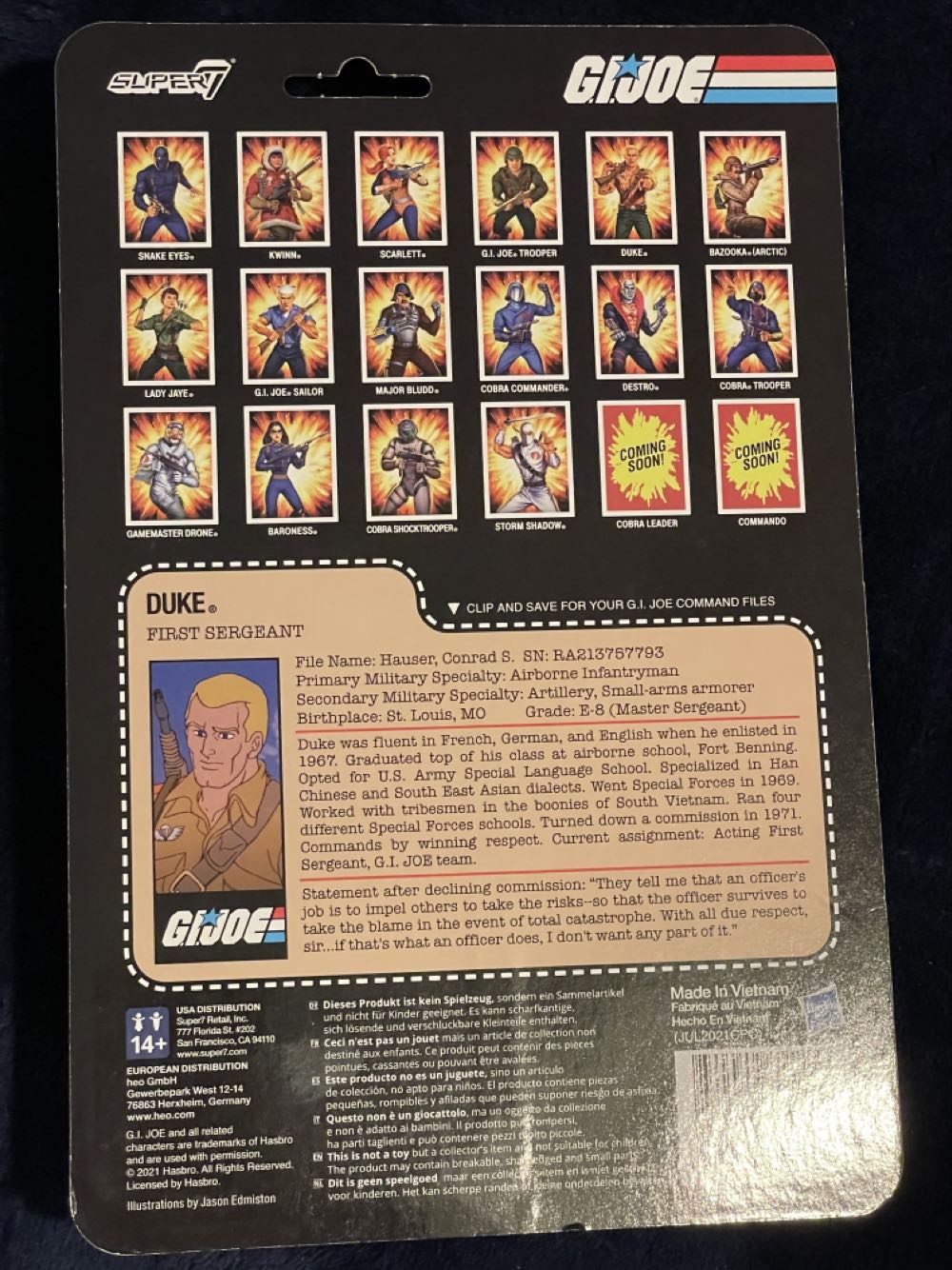 Duke - Super7 (G.I. Joe) action figure collectible [Barcode 840049815100] - Main Image 3