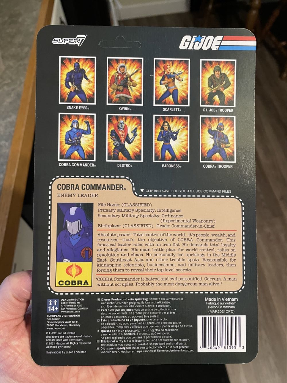 Cobra Commander - Super7 (G.I. Joe) action figure collectible [Barcode 840049813953] - Main Image 3