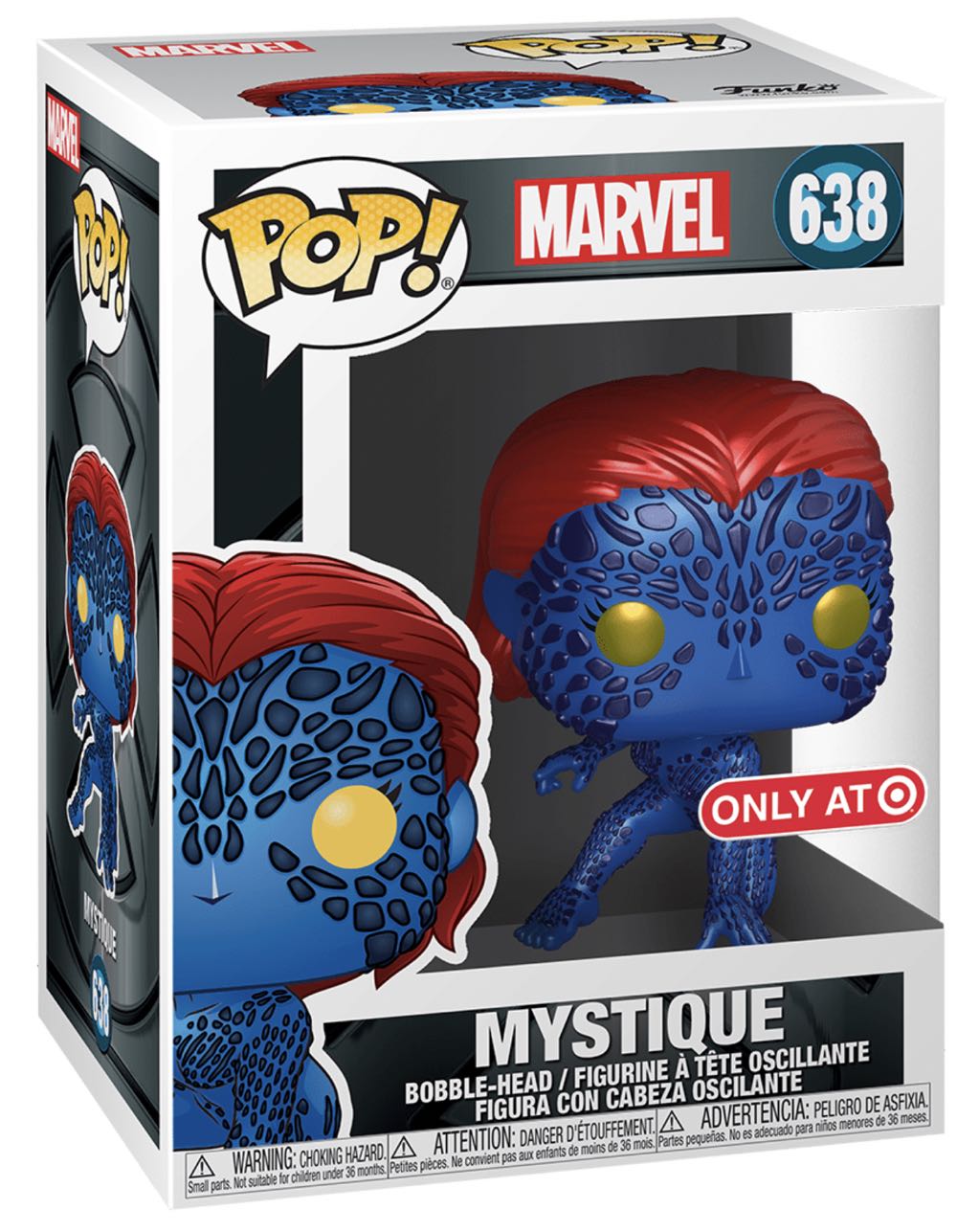 Mystique (Marvel) 638 Only At Target  (Funko Pop Marvel) action figure collectible [Barcode 889698495660] - Main Image 2
